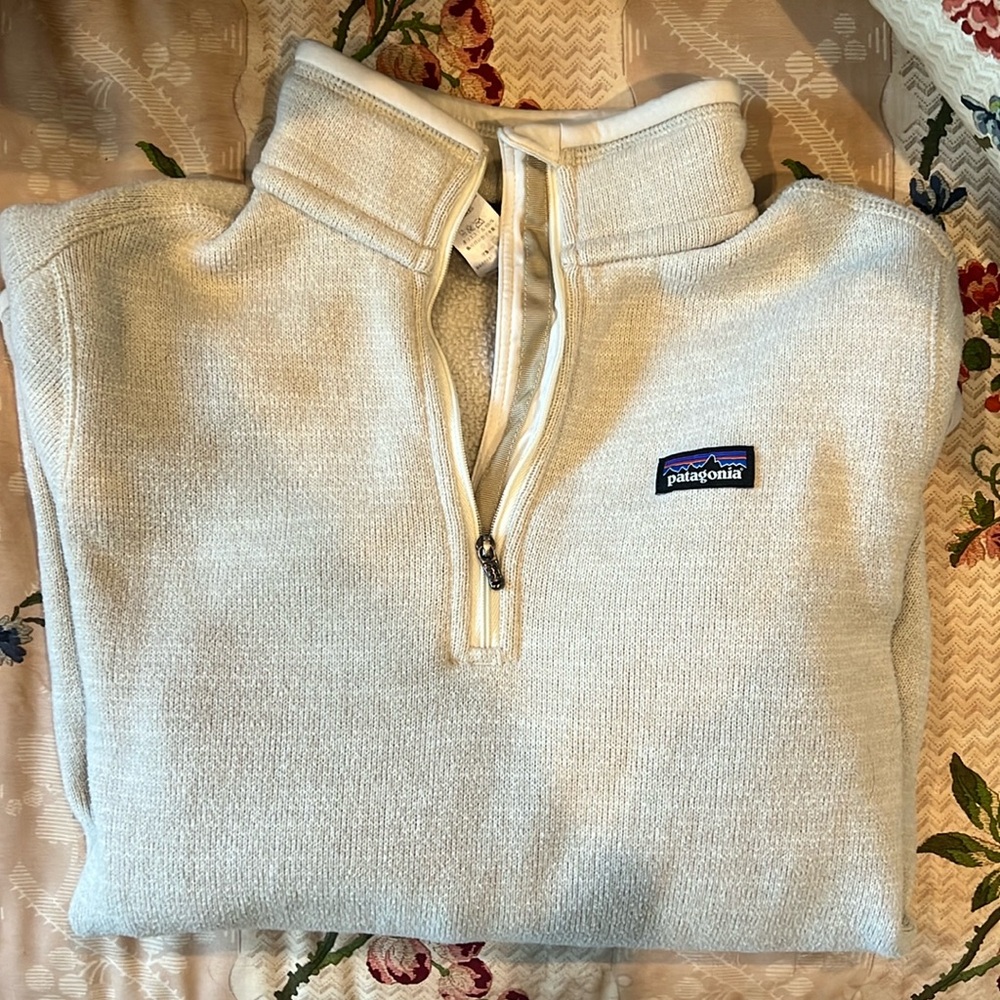 Patagonia knit fleece lined pull over S